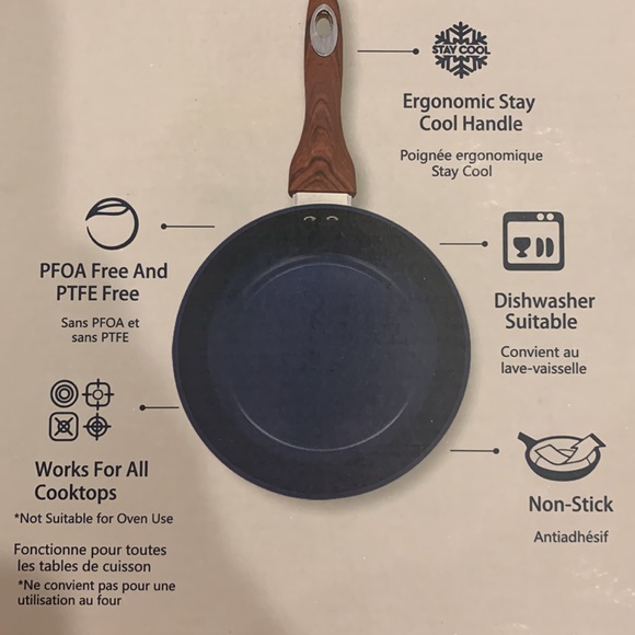 NWT Phantom Chef 8” fry pan, New in Box, pretty dark blue - Picture 6 of 11